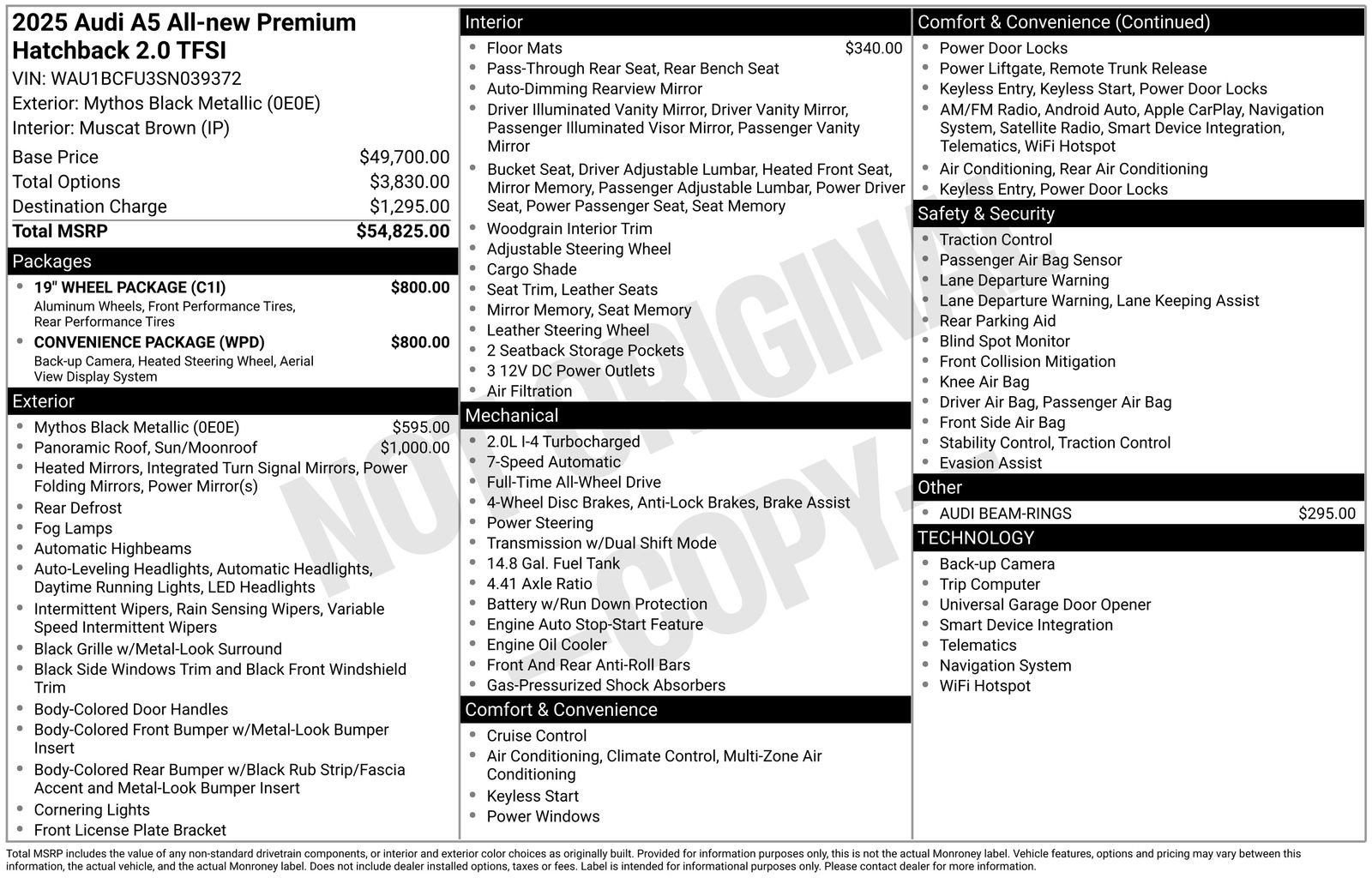 Certified 2025 Audi A5 2.0T Premium w/ Convenience Package AWD/4WD image 56