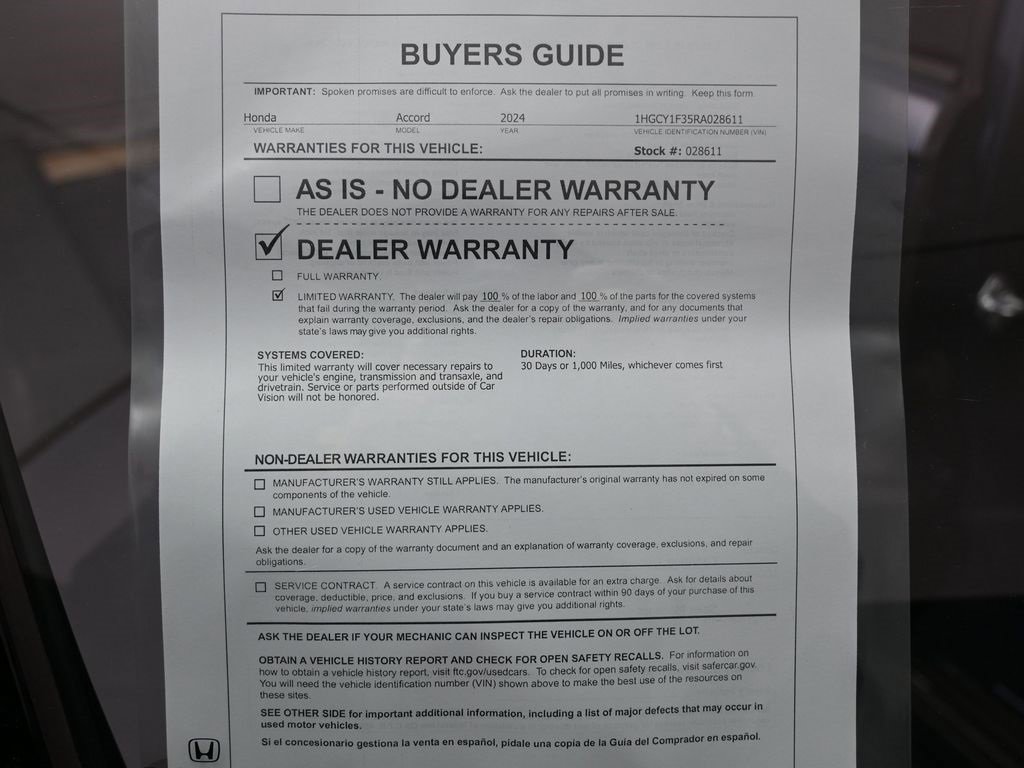 Used 2024 Honda Accord EX image 34