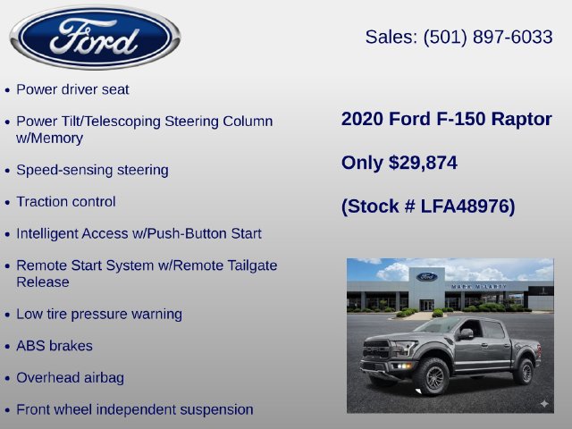 Used 2020 Ford F150 Raptor w/ Equipment Group 802A Luxury AWD/4WD image 36