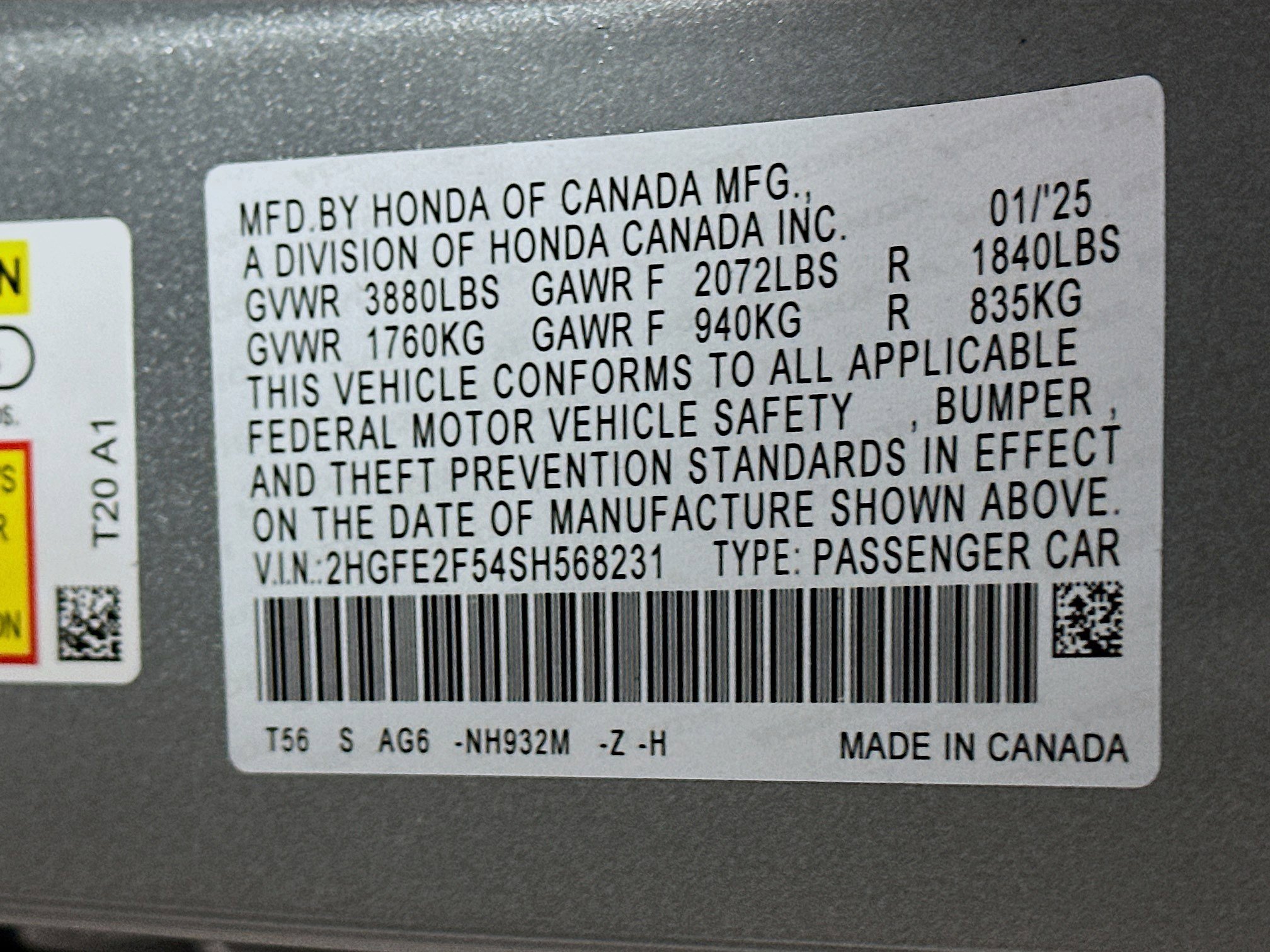 Used 2025 Honda Civic Sport image 12