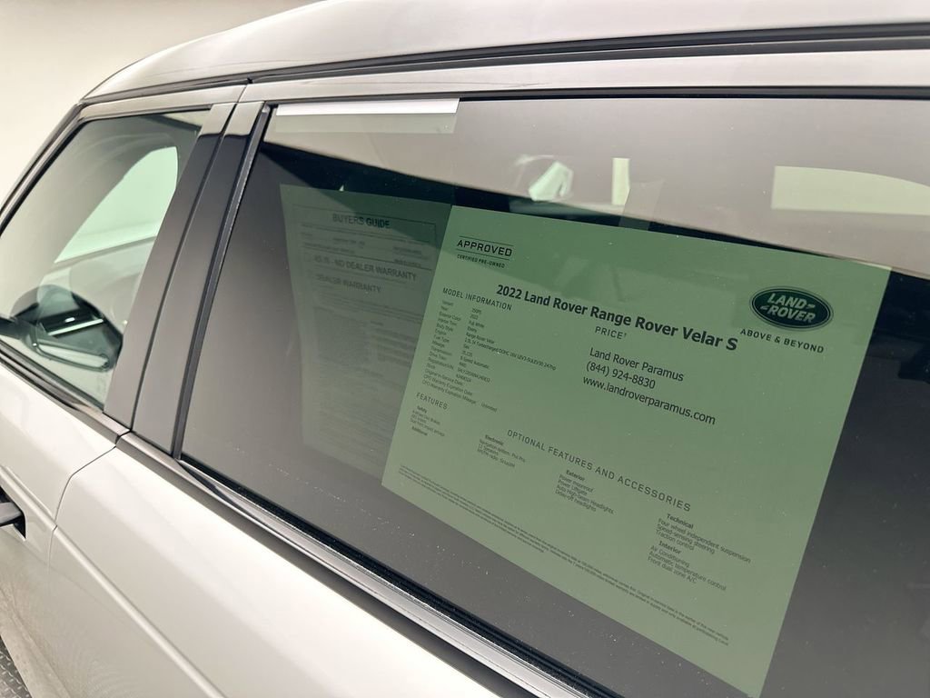 Certified 2022 Land Rover Range Rover Velar S AWD/4WD image 32