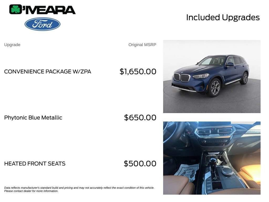 Used 2023 BMW X3 xDrive30i w/ Convenience Package w/ZPA AWD/4WD image 4