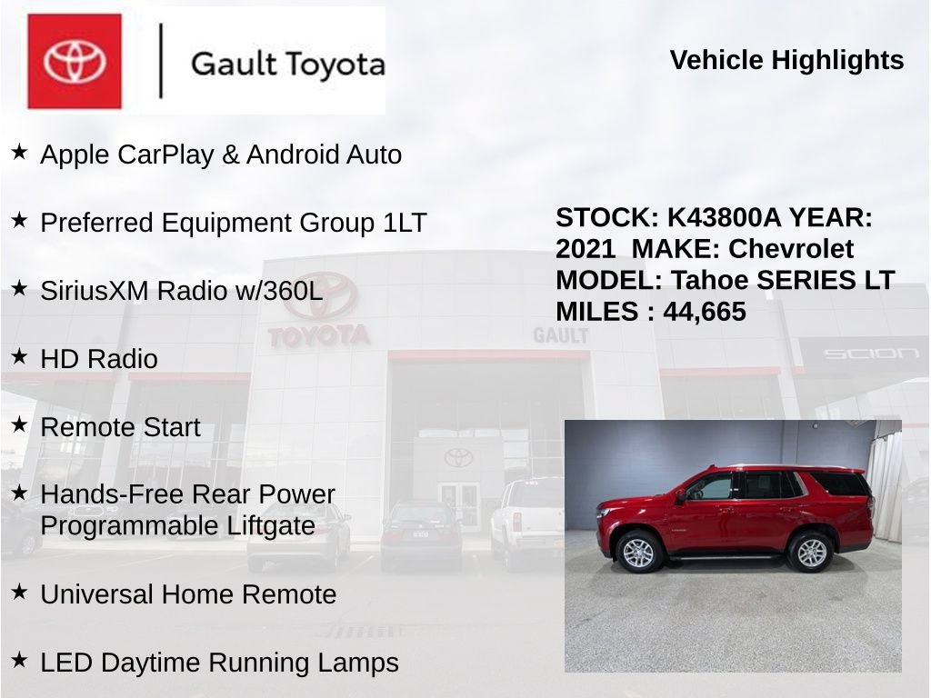 Used 2021 Chevrolet Tahoe LT AWD/4WD image 5
