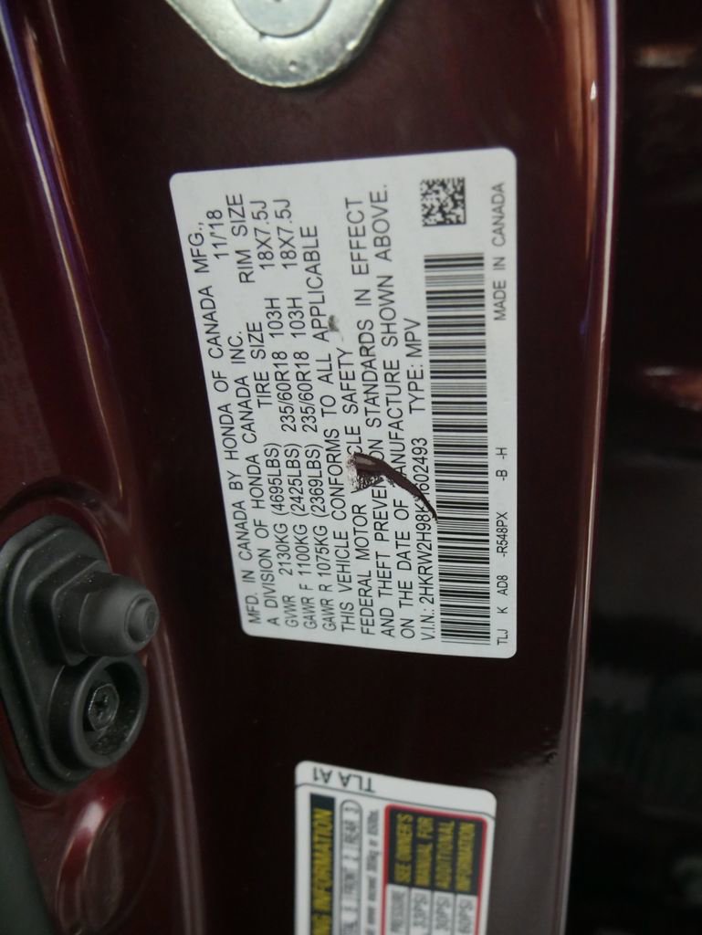 Certified 2019 Honda CR-V Touring image 18