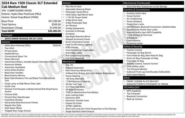 Used 2024 RAM 1500 Classic SLT AWD/4WD image 33