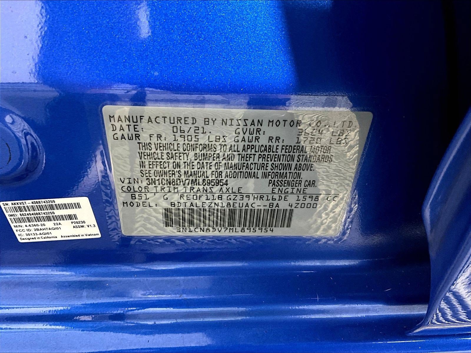 Certified 2021 Nissan Versa S FWD image 19