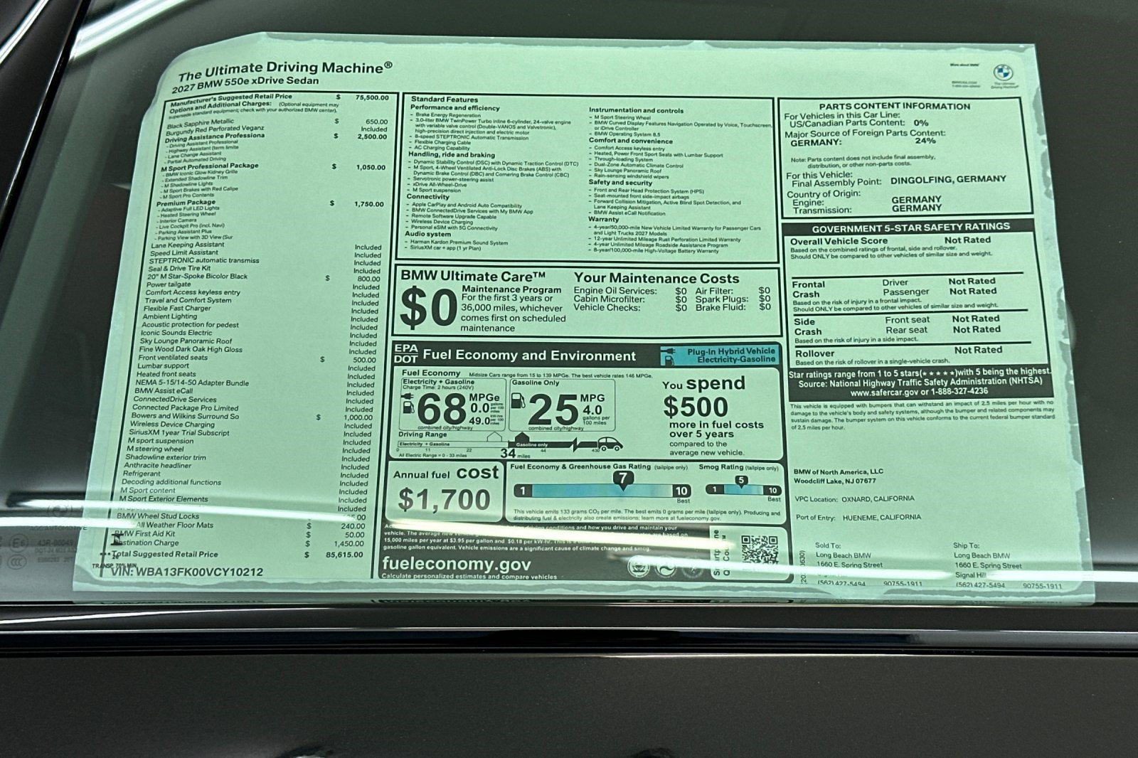 New 2027 BMW 550e xDrive AWD/4WD image 29