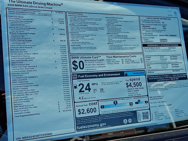 New 2026 BMW 840i xDrive AWD/4WD image 20