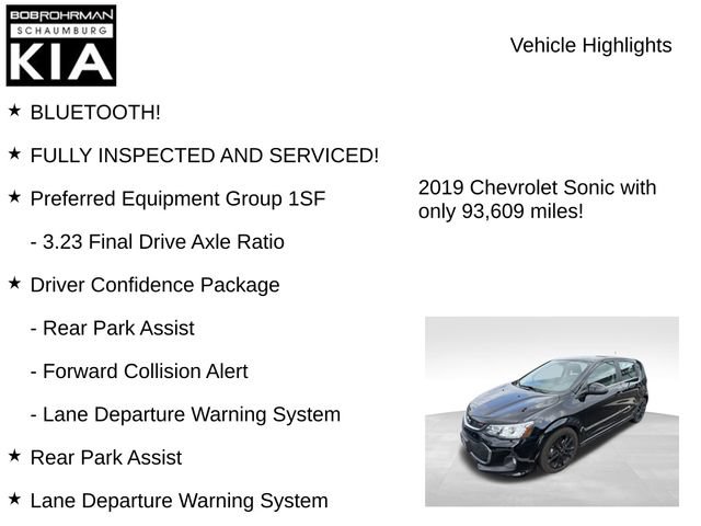 Used 2019 Chevrolet Sonic Premier w/ Driver Confidence Package FWD image 7