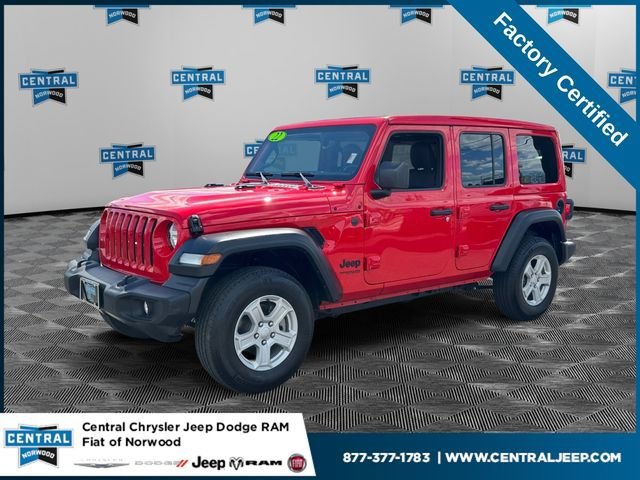 Certified 2022 Jeep Wrangler Unlimited Sport w/ Sun And Sound Package AWD/4WD image 1