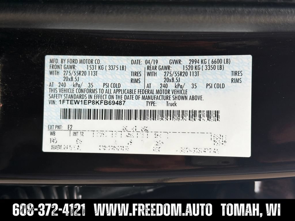 Used 2019 Ford F150 XL w/ Equipment Group 101A Mid AWD/4WD image 31
