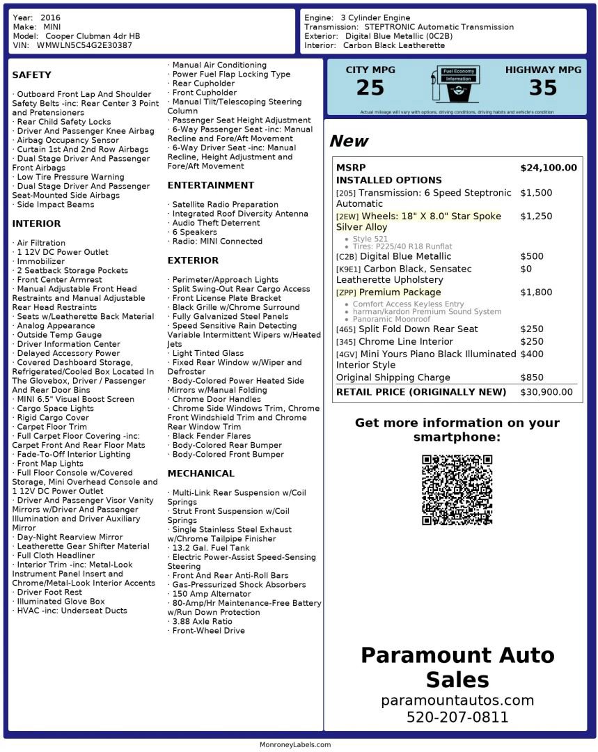 Used 2016 MINI Cooper Clubman image 2