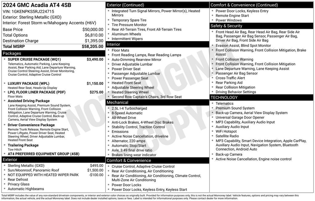 Used 2024 GMC Acadia AT4 w/ Super Cruise Package AWD/4WD image 15