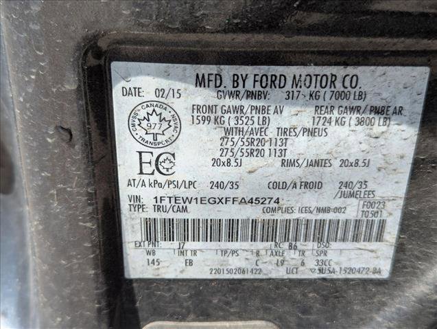 Used 2015 Ford F150 Lariat w/ Max Trailer Tow Package AWD/4WD image 16