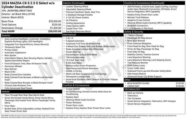 Used 2024 MAZDA CX-5 AWD 2.5 S w/ Select Package image 43