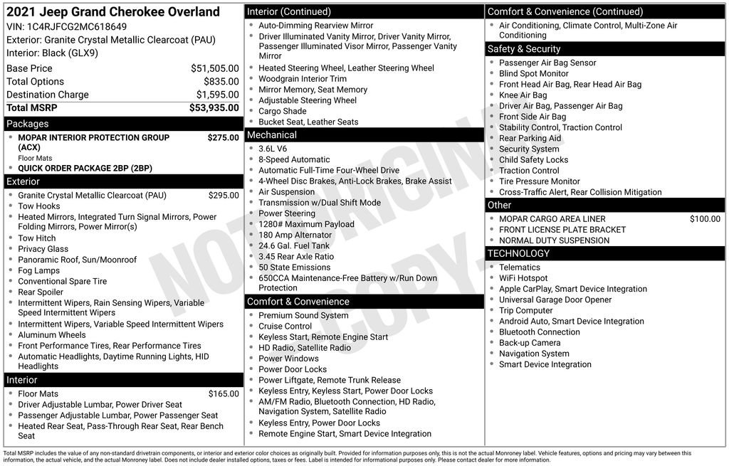 Used 2021 Jeep Grand Cherokee Overland image 4