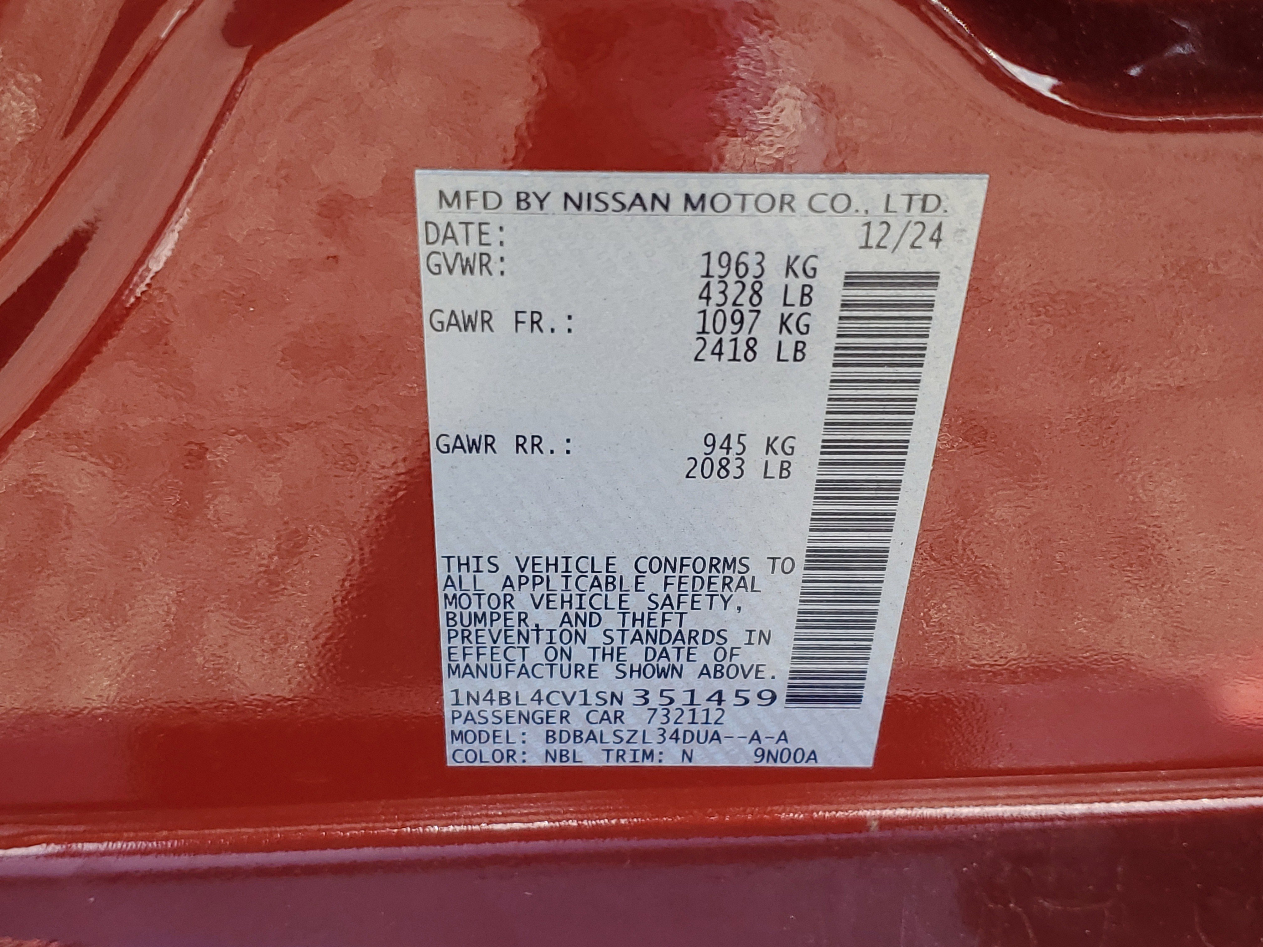 New 2025 Nissan Altima 2.5 SR image 19