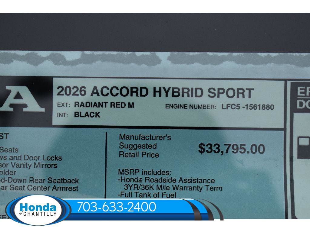 New 2026 Honda Accord Hybrid Sport image 38