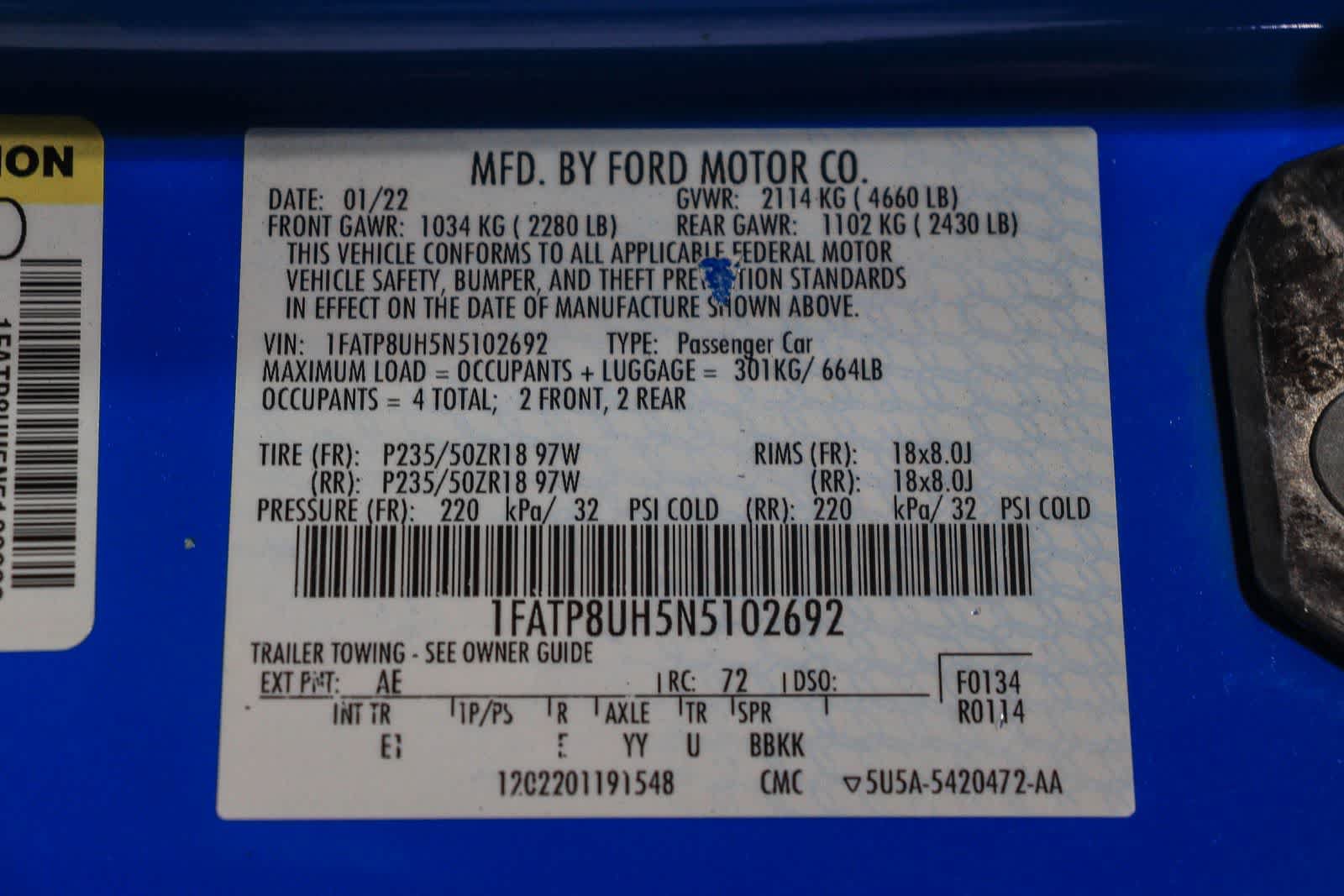 Used 2022 Ford Mustang Premium RWD image 48