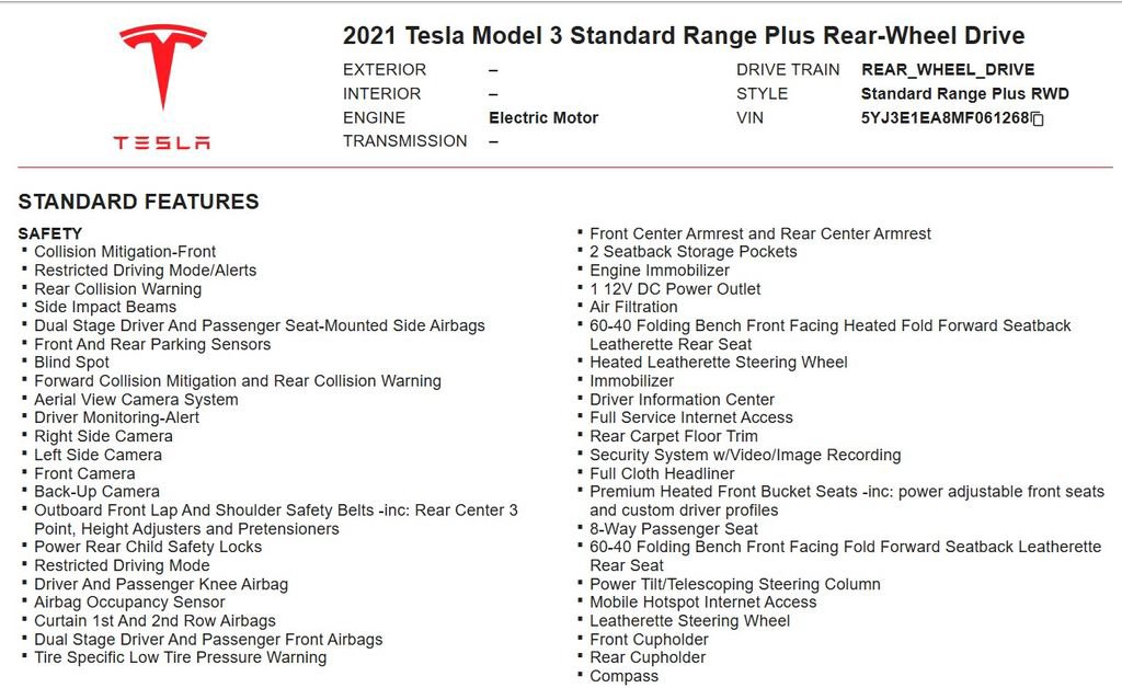 Used 2021 Tesla Model 3 Standard Range Plus RWD image 17