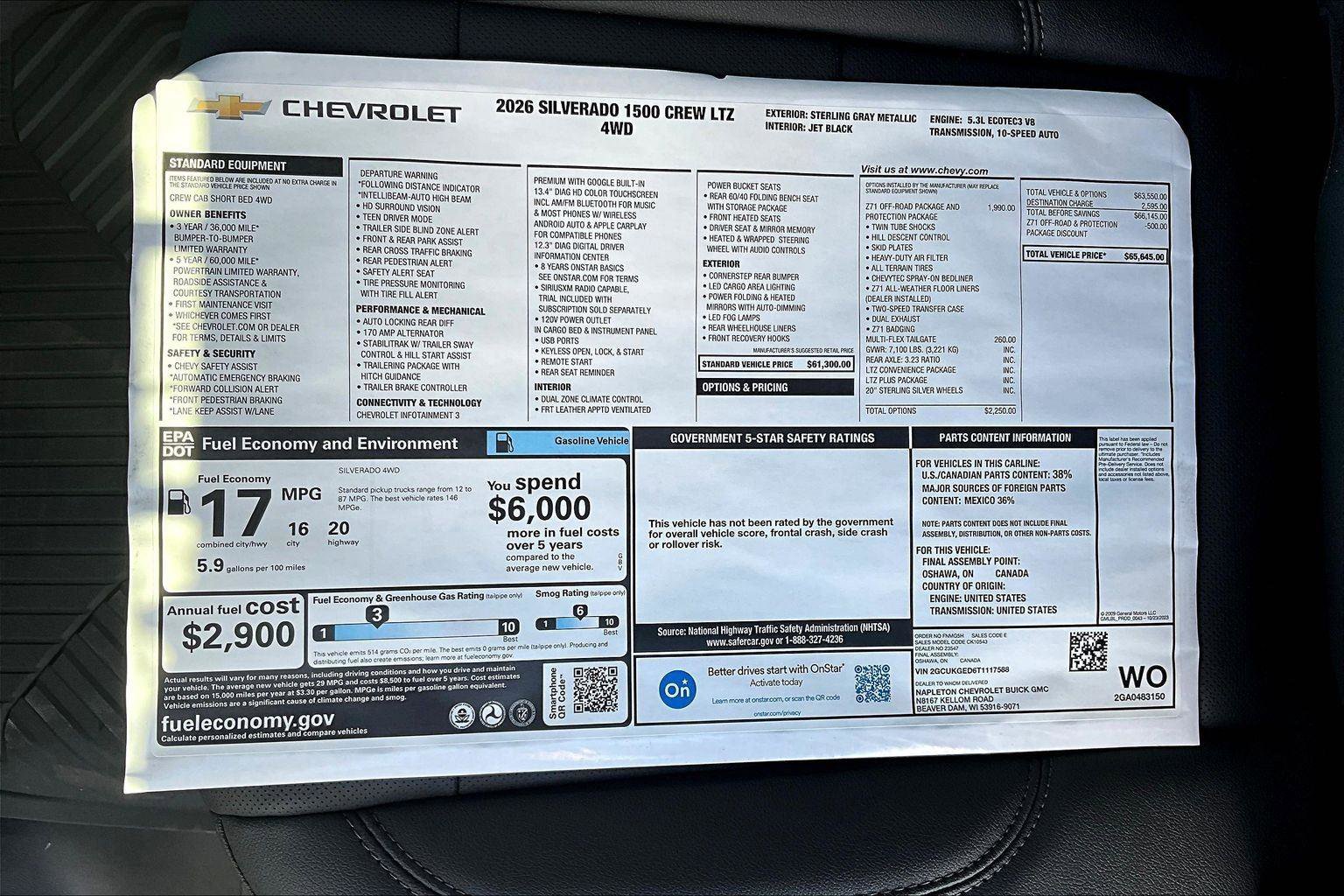 New 2026 Chevrolet Silverado 1500 LTZ image 13