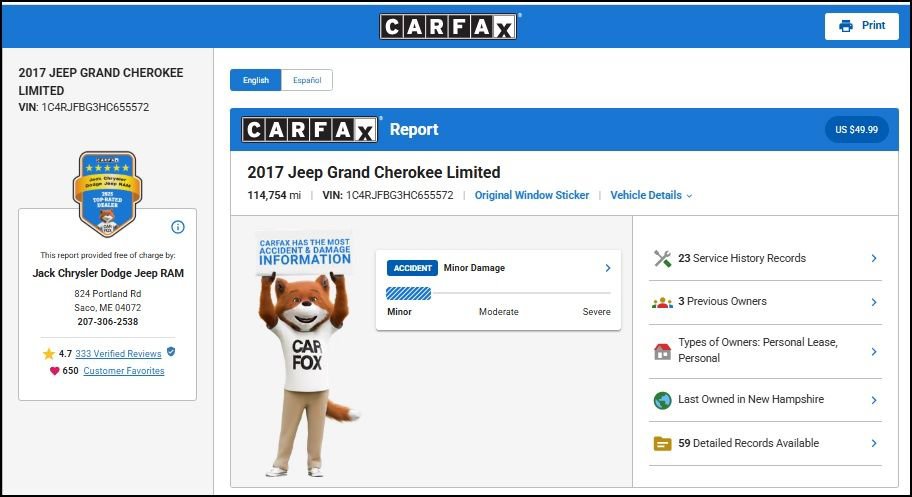Used 2017 Jeep Grand Cherokee Limited AWD/4WD image 11