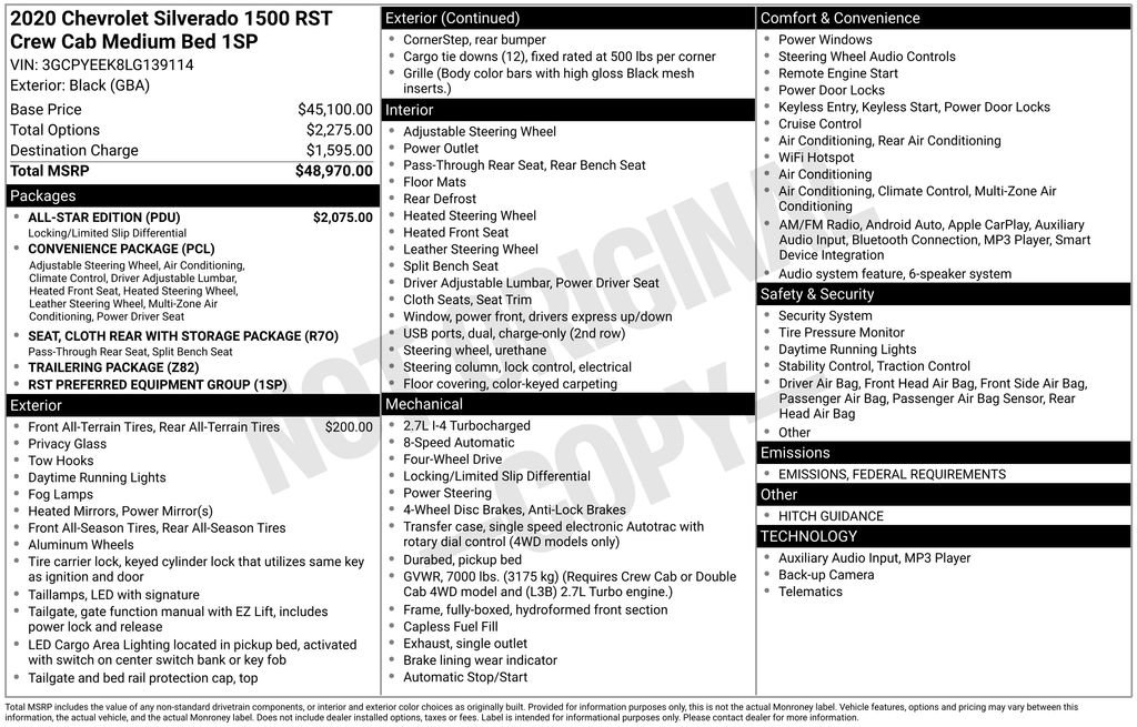 Used 2020 Chevrolet Silverado 1500 RST w/ All-Star Edition image 10