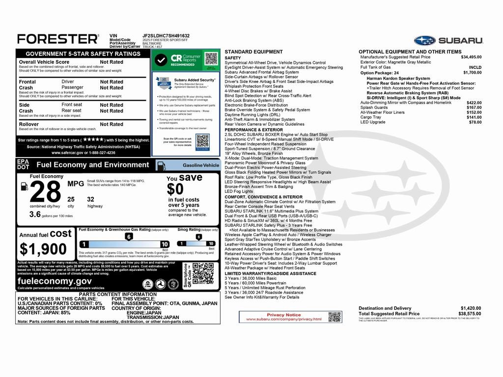 Used 2025 Subaru Forester Sport image 2