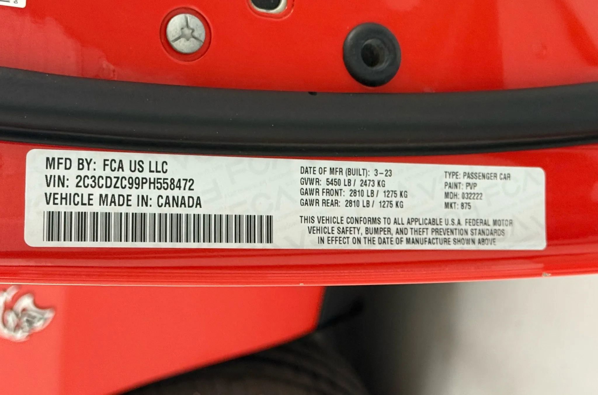 Used 2023 Dodge Challenger SRT Hellcat RWD image 55