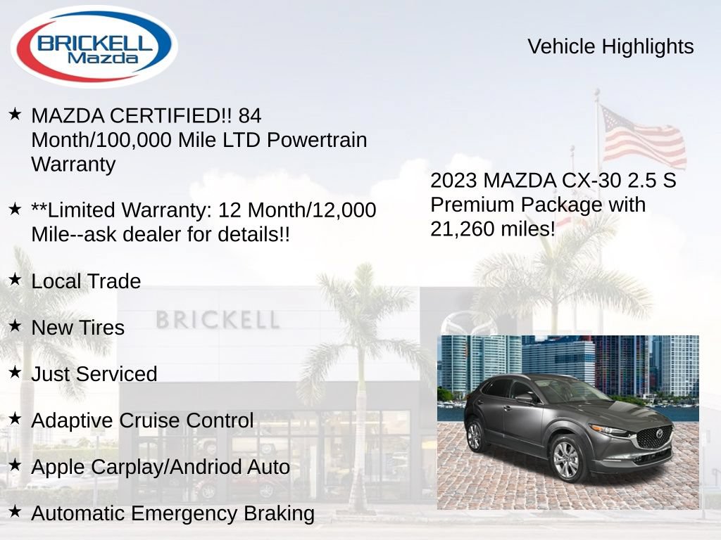 Used 2023 MAZDA CX-30 AWD 2.5 S w/ Premium Package image 17