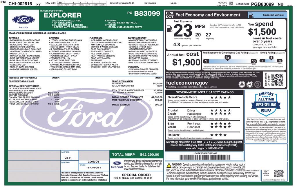 Used 2023 Ford Explorer XLT w/ Class IV Trailer Tow Package AWD/4WD image 47