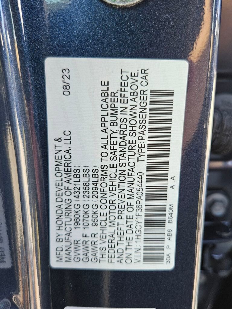 Certified 2023 Honda Accord EX image 18