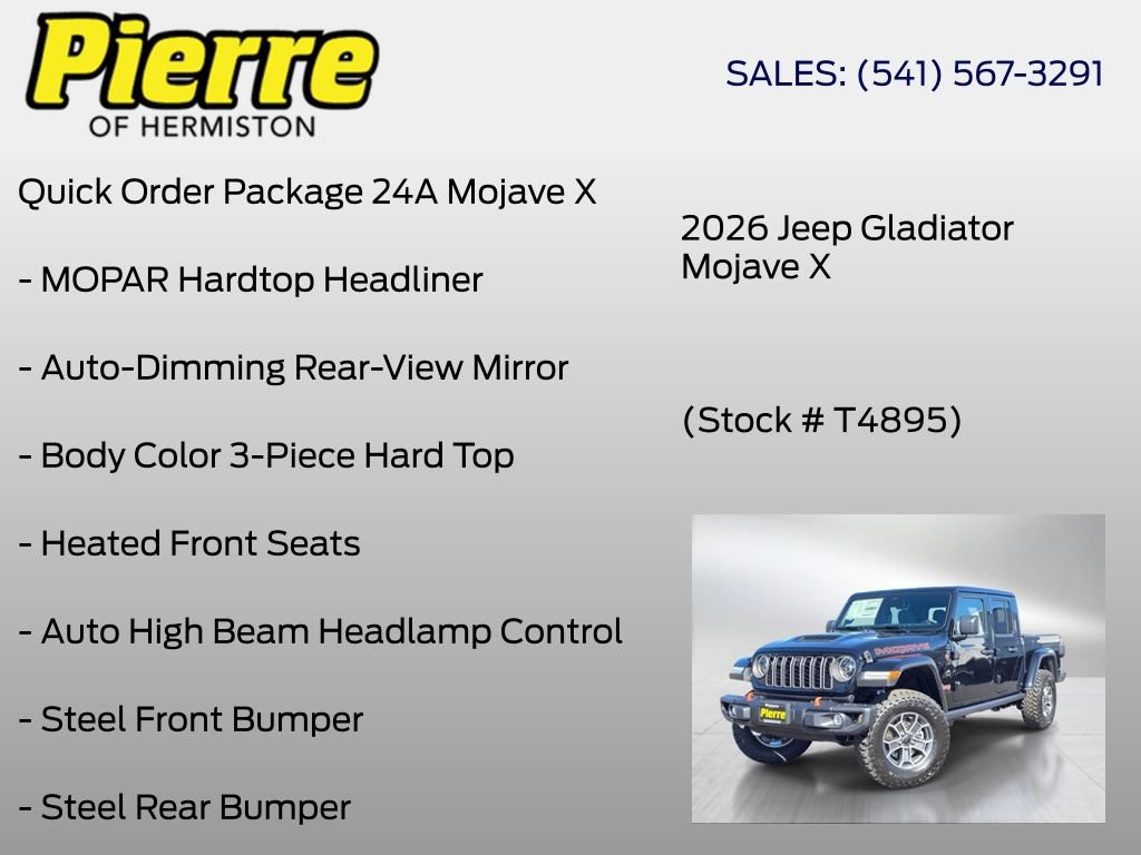 New 2026 Jeep Gladiator Mojave AWD/4WD image 6
