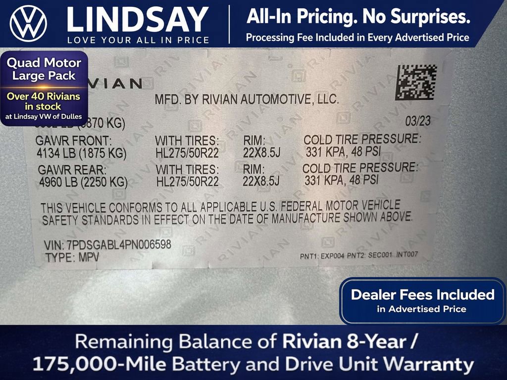 Used 2023 Rivian R1S Launch Edition AWD/4WD image 29