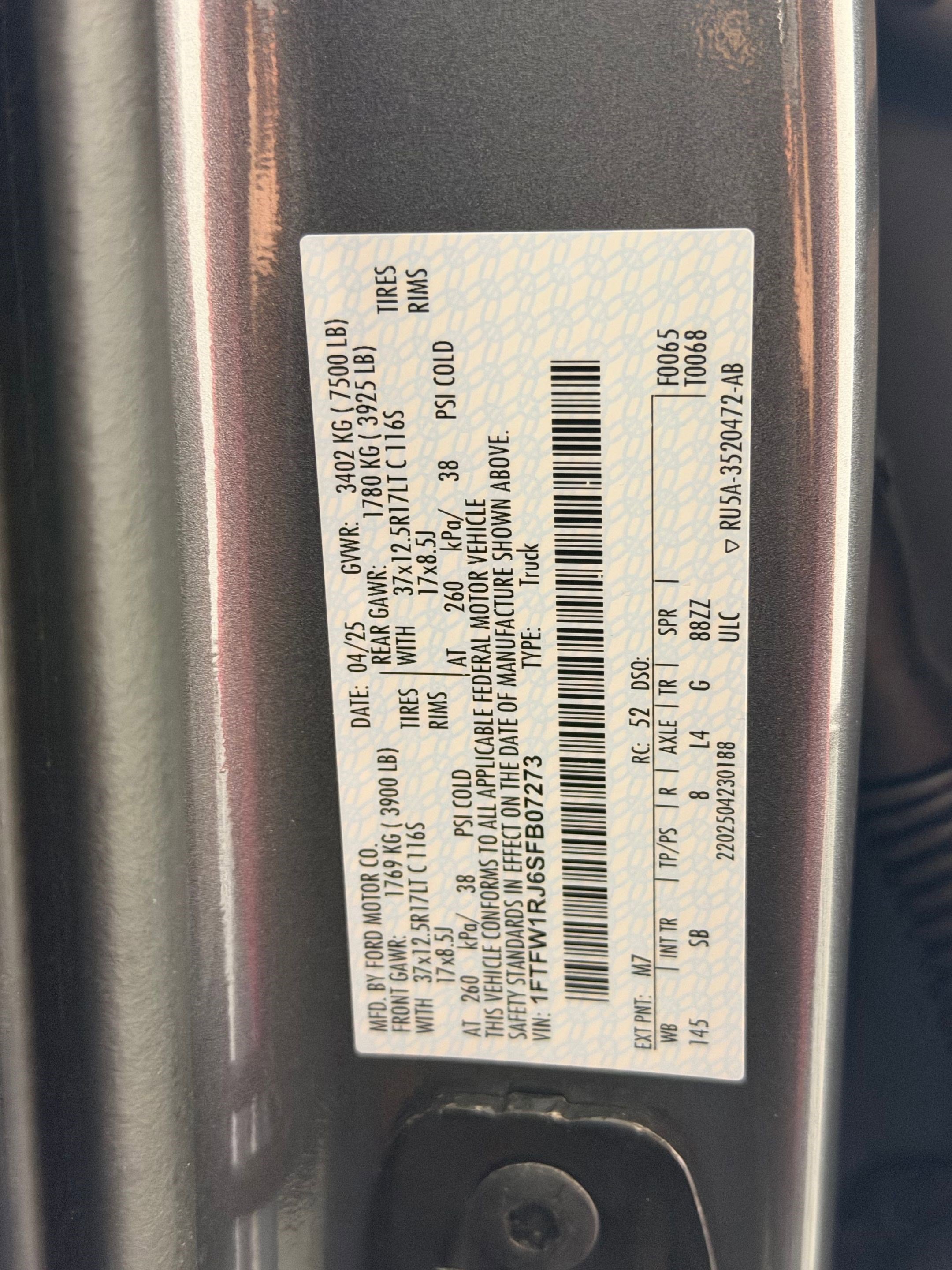 Used 2025 Ford F150 Raptor w/ Equipment Group 803A Raptor R image 19