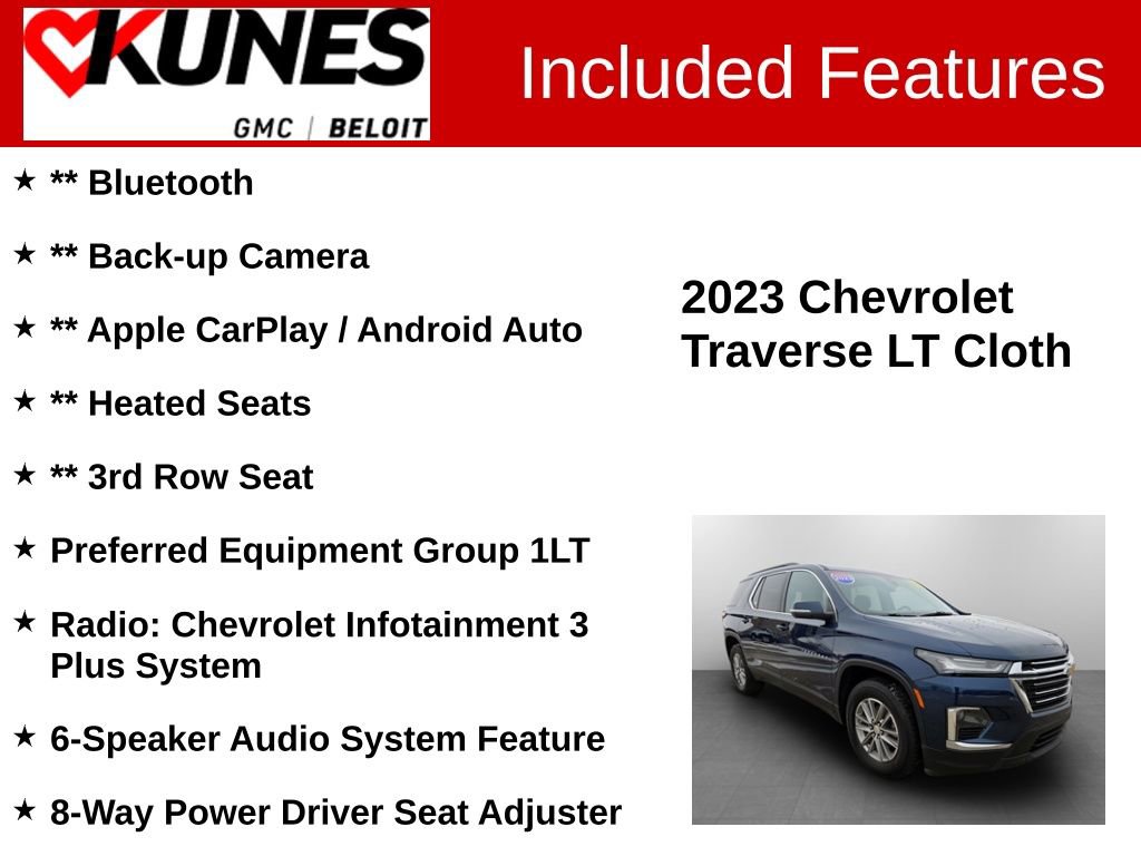 Used 2023 Chevrolet Traverse LT image 2