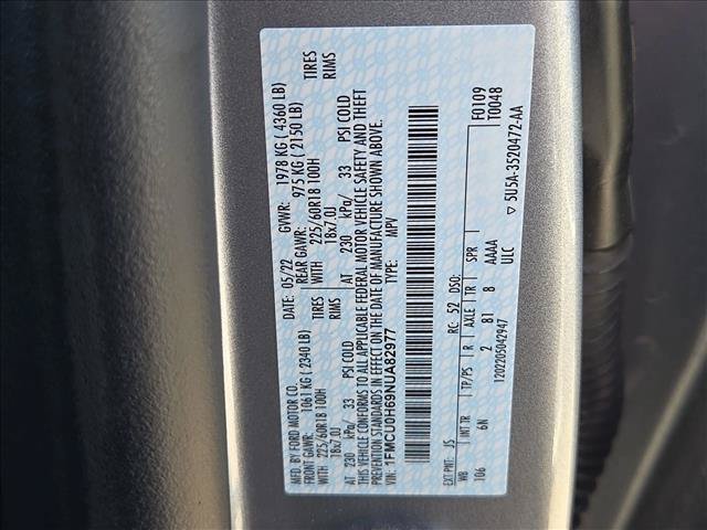 Used 2022 Ford Escape SEL w/ Technology Package FWD image 27