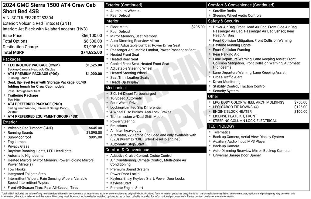 Certified 2024 GMC Sierra 1500 AT4 w/ Technology Package image 39