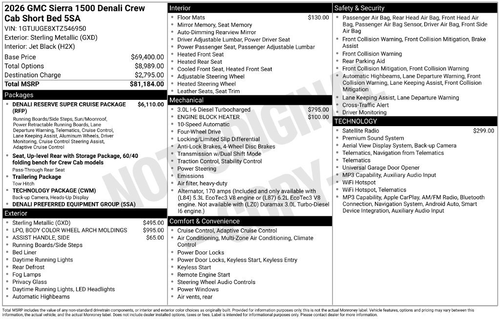 New 2026 GMC Sierra 1500 Denali AWD/4WD image 26