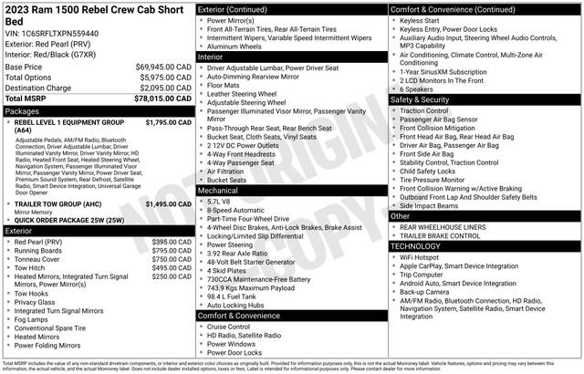 Used 2023 RAM 1500 Rebel w/ Rebel Level 1 Equipment Group AWD/4WD image 35