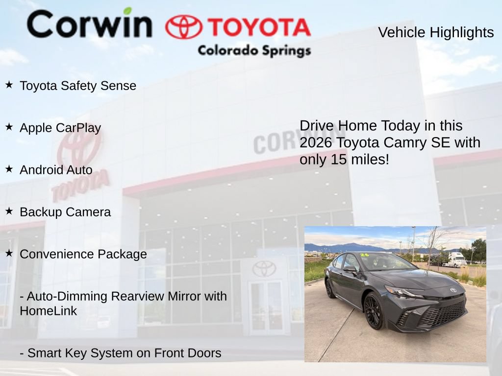 Used 2026 Toyota Camry SE w/ Convenience Package FWD image 7