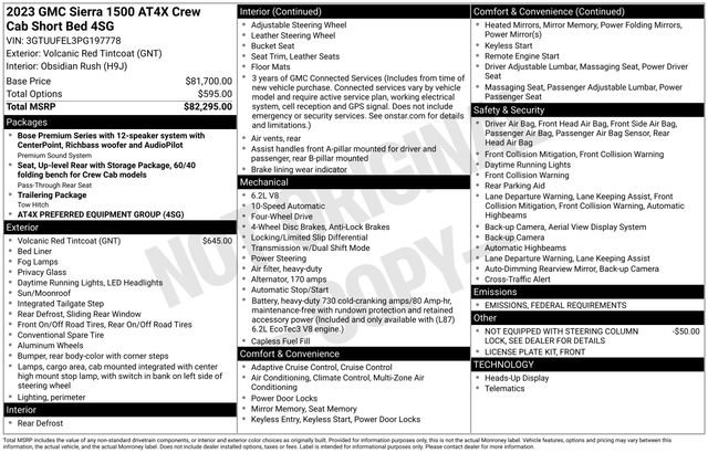 Certified 2023 GMC Sierra 1500 AT4X image 37