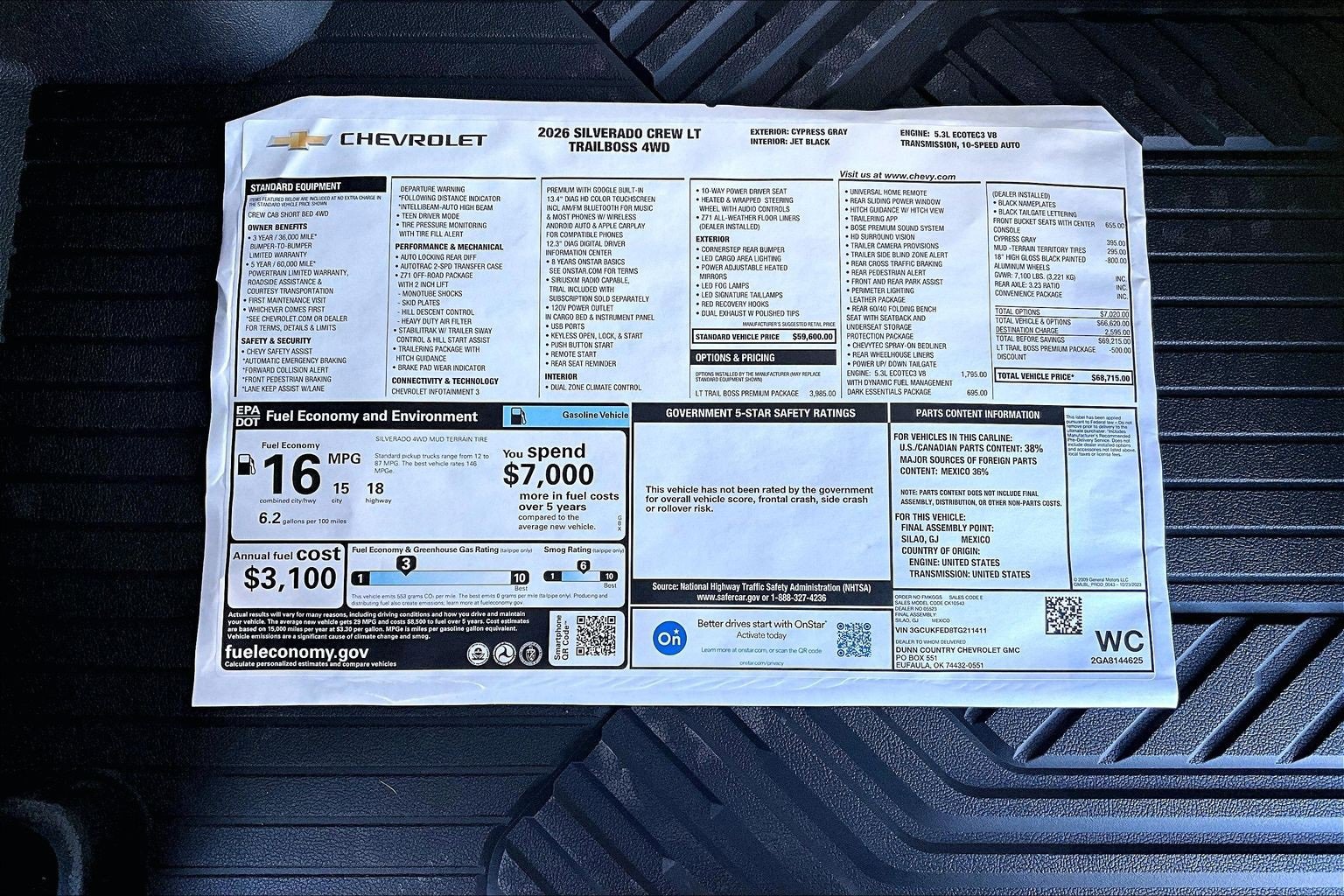 New 2026 Chevrolet Silverado 1500 LT Trail Boss w/ LT Trail Boss Premium Package image 14