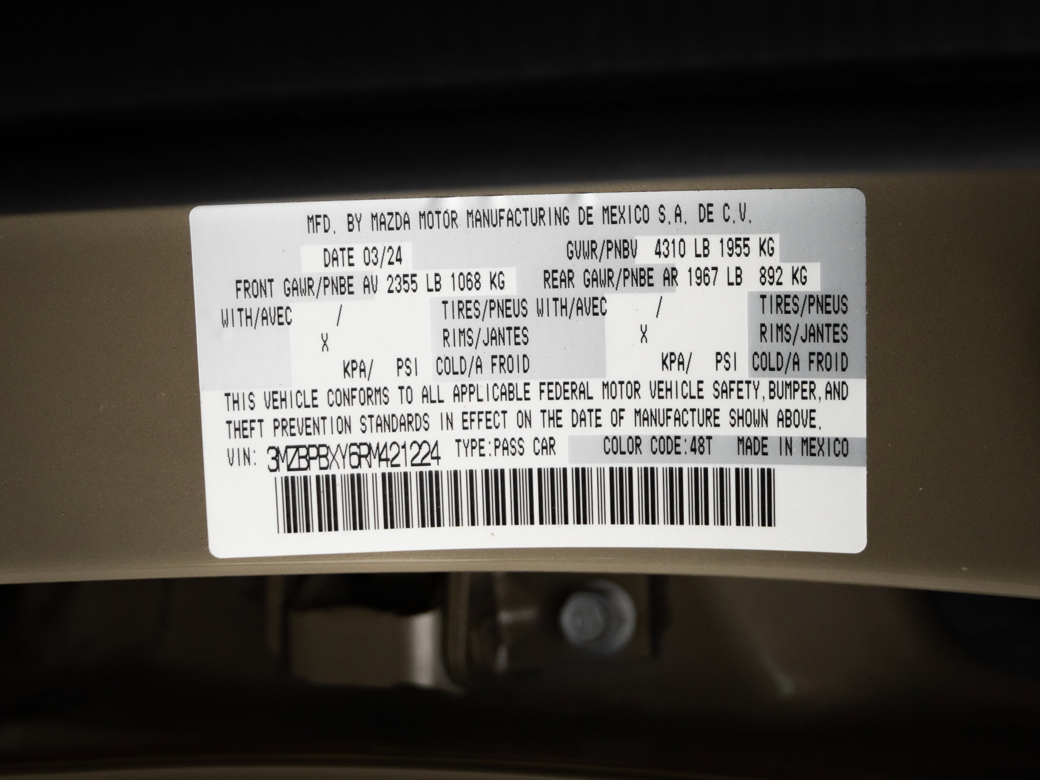 Certified 2024 MAZDA MAZDA3 s image 35