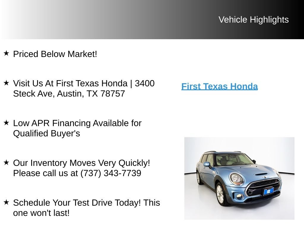 Used 2016 MINI Cooper Clubman S FWD image 10