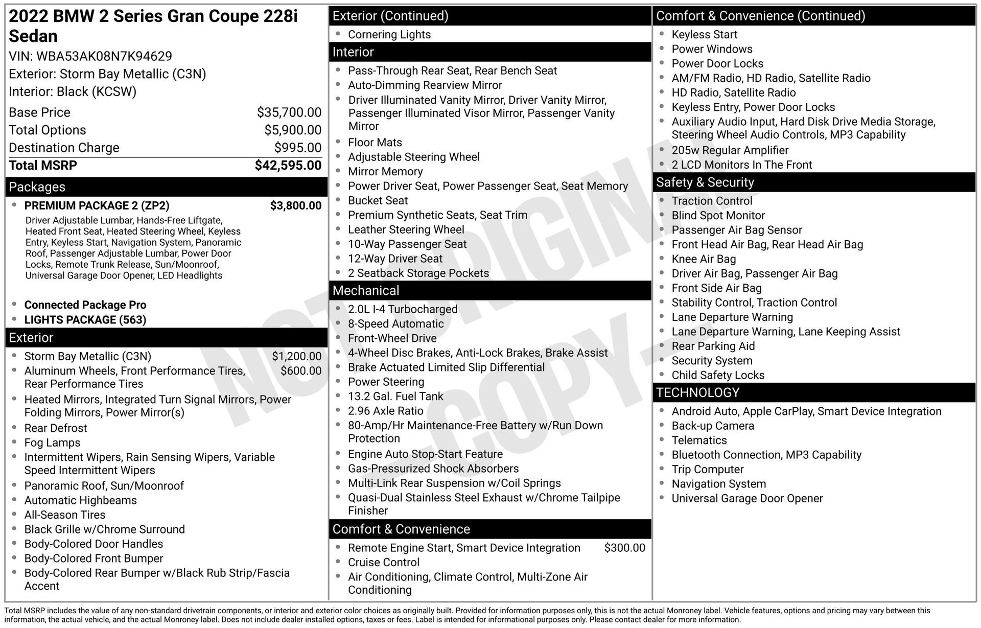 Used 2022 BMW 228i Gran Coupe w/ Premium Package 2 FWD image 43