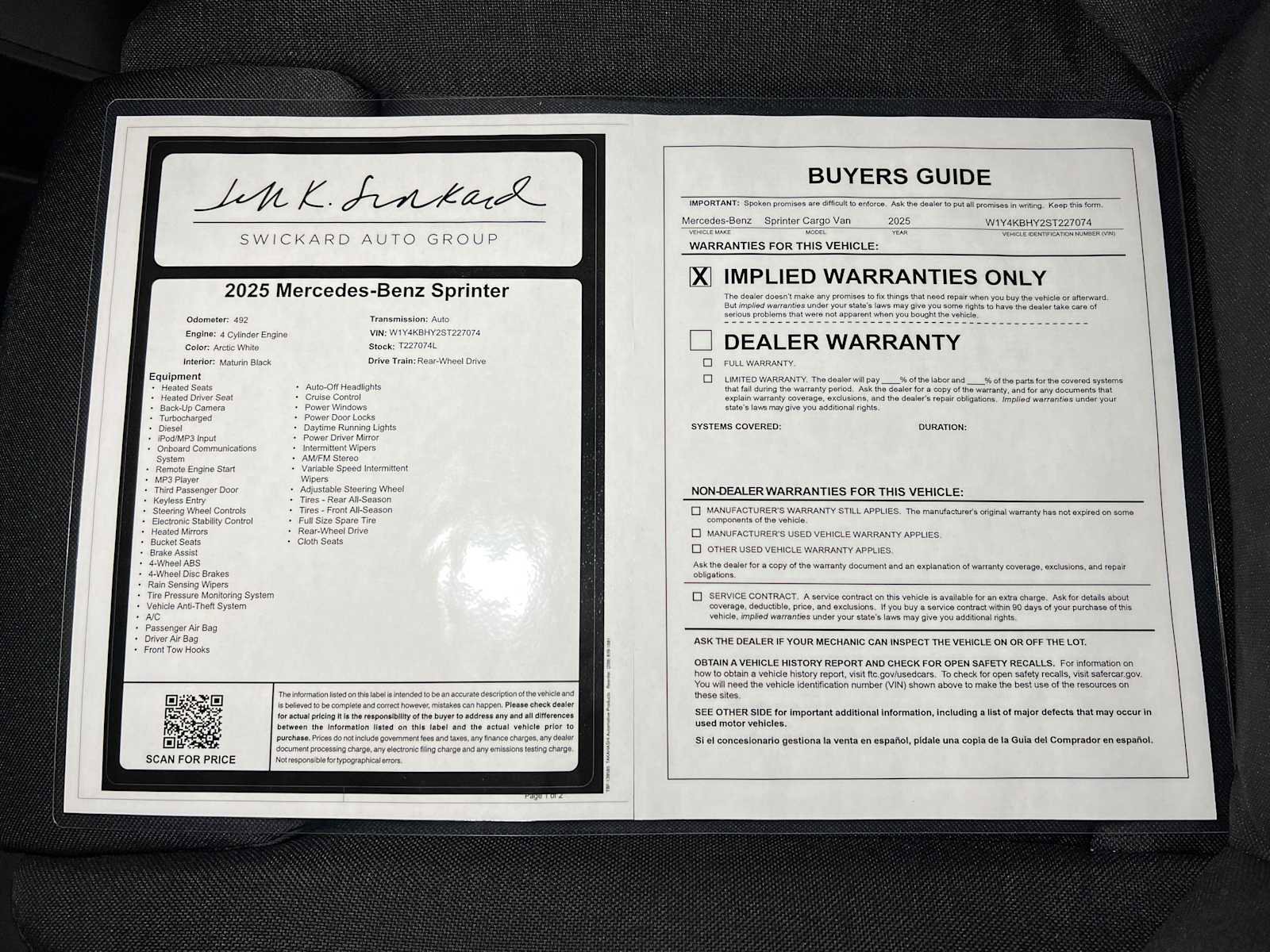 Used 2025 Mercedes-Benz Sprinter 2500 image 37