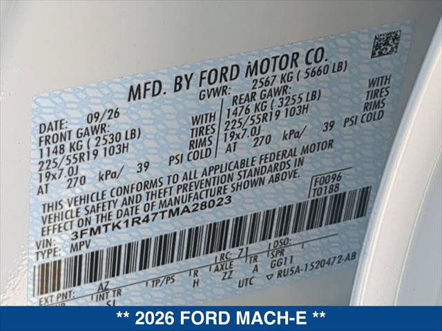 New 2026 Ford Mustang Mach-E Select w/ Comfort Package Lite RWD image 20
