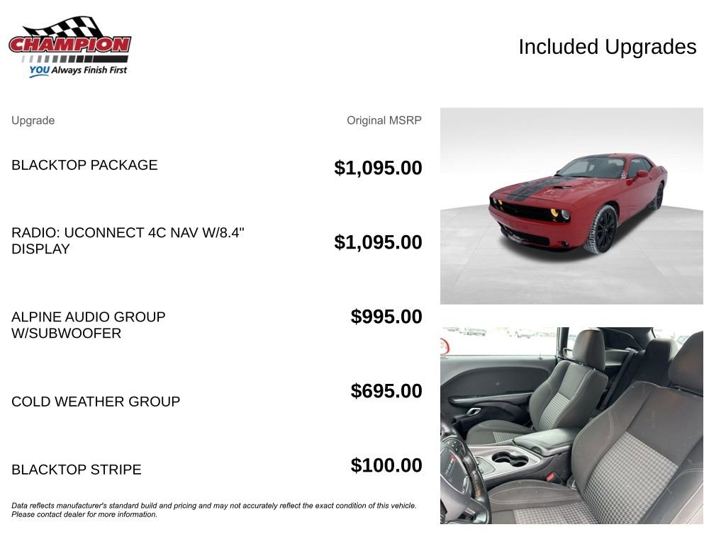 Used 2020 Dodge Challenger SXT w/ Blacktop Package image 4
