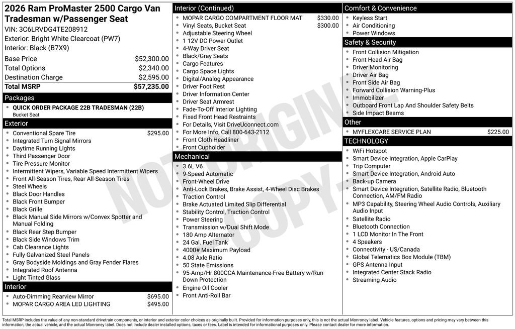 New 2026 RAM ProMaster 2500 FWD image 5